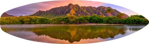 an award winning photograph of the koolau mauntains on the hawaiian island of Oahu at sunrise.  Oahu landscape photography by Andrew Shoemaker