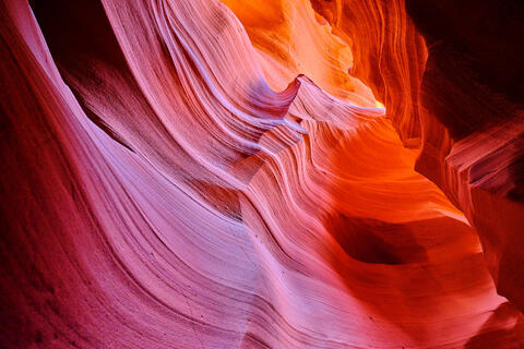 amazing photograph of a slot canyon in the Arizona deserts near Page, Arizona.  Antelope Canyon Fine Art Nature Photography by Andrew Shoemaker