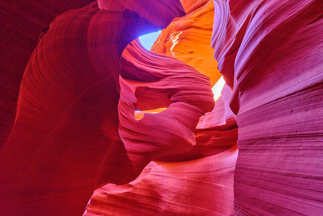 a photograph inside of lower antelope canyon resembling a female and her hair blowing in the wind.  Fine Art Southwest Photography by Andrew Shoemaker