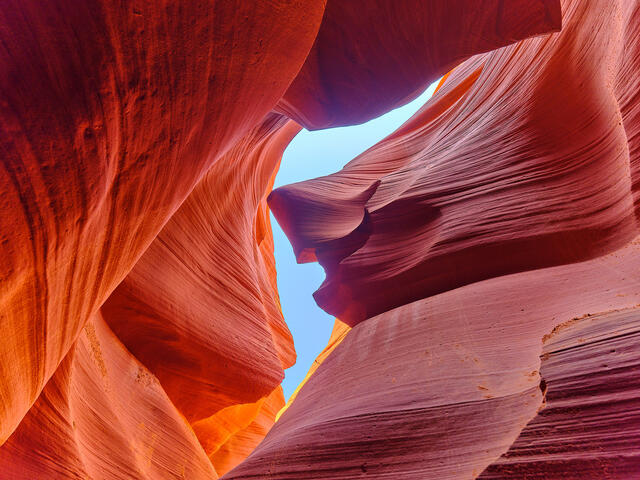 a sandstone formation in lower antelope canyon near Page, Arizona that resembles a smiling shark.  Fine Art American Southwest Photography by Andrew Shoemaker