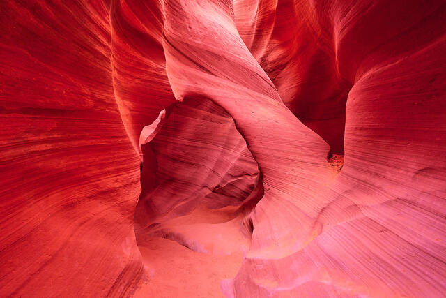 an arch inside of lower antelope slot canyon near Page,  Arizona in the American Southwest.  Arizona Fine Art Photography by Andrew Shoemaker