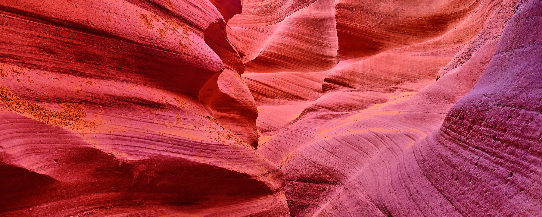 panoramic photography wall art of lower antelope canyon near Page, Arizona in the American Southwest.  Fine Art Nature Photography by Andrew Shoemaker