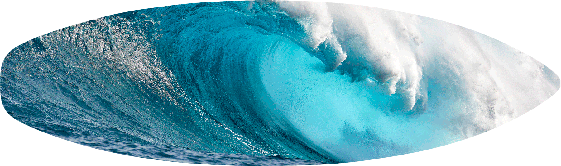 photograph of the largest wave in Hawaii Jaws printed directly on to a surfboard.  Photograph by Maui photographer Andrew Shoemaker