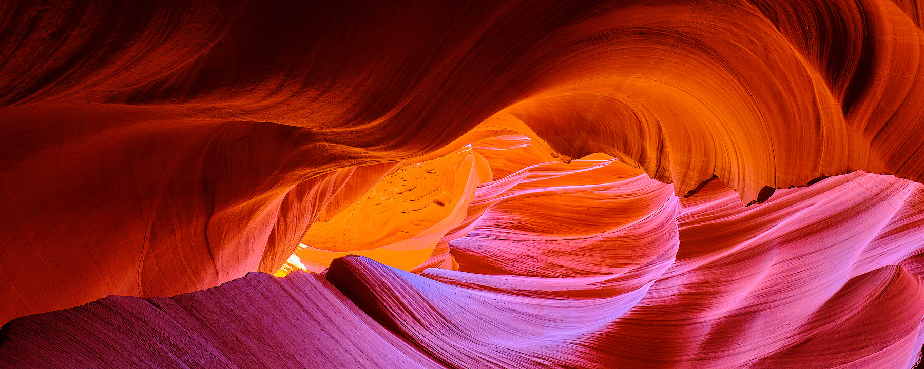 Chronicle Chronicle panoramic photograph of lower antelope canyon in the state of Arizona in the American Southwest. Fine art nature photography by Andrew Shoemaker