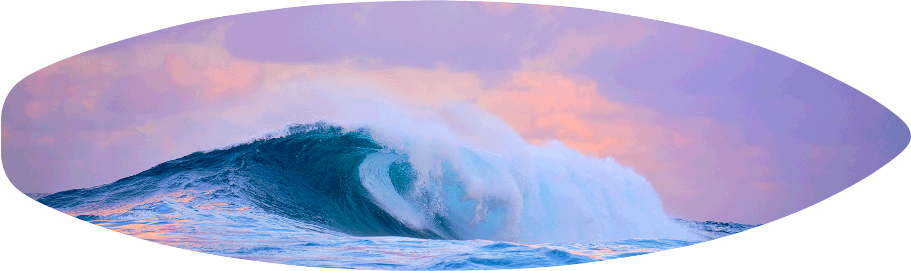 Crushed Velvet Surfboard Andrew Shoemaker's award winning photograph Crushed Velvet printed on a surfboard. Crushed velvet is a sunset photo at the surf break Jaws on Maui