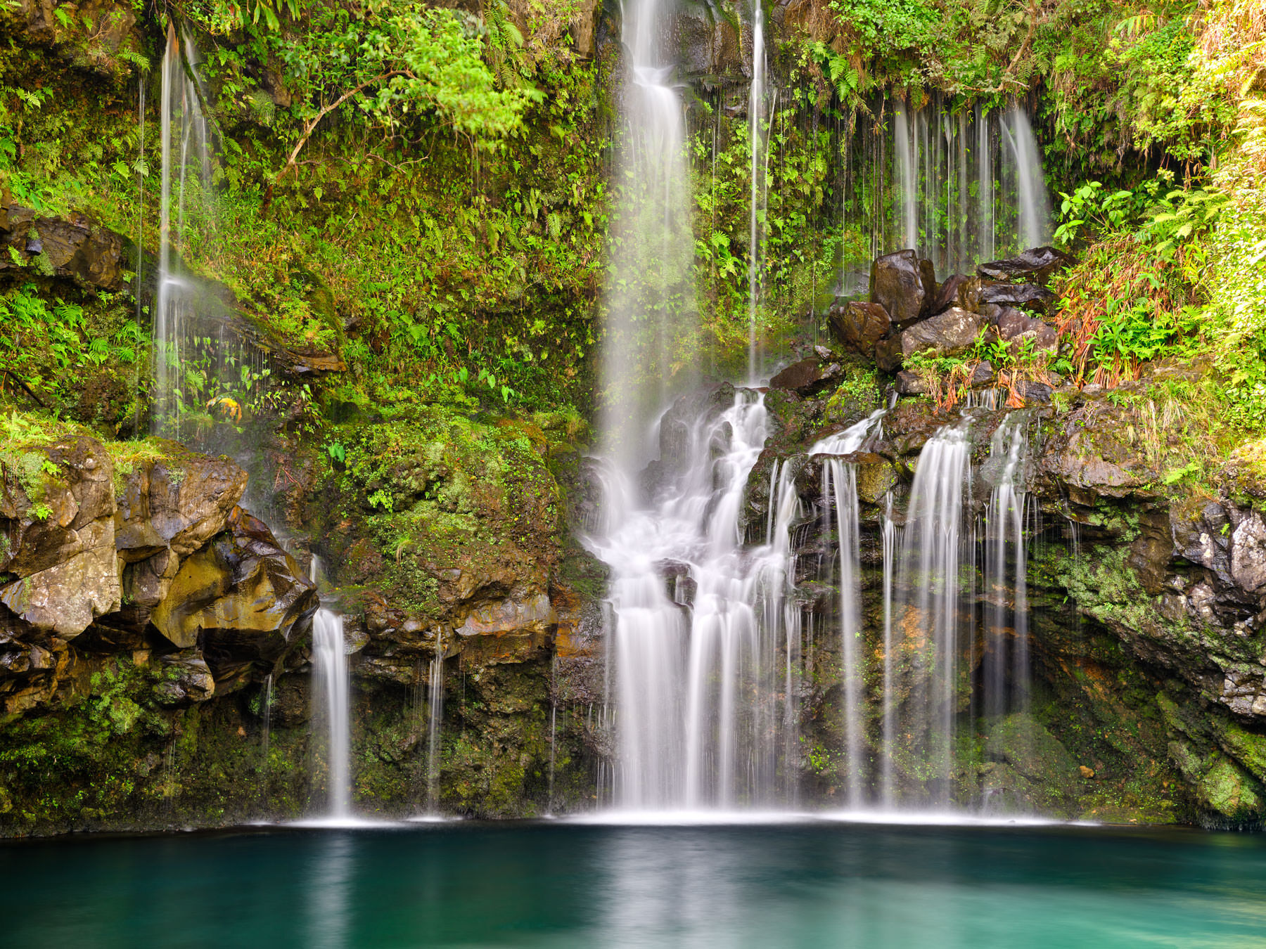 Eden Eden, a waterfall image along the road to Hana on the Hawaiian island of Maui. Photographed by Hawaii landscape photographer Andrew Shoemaker
