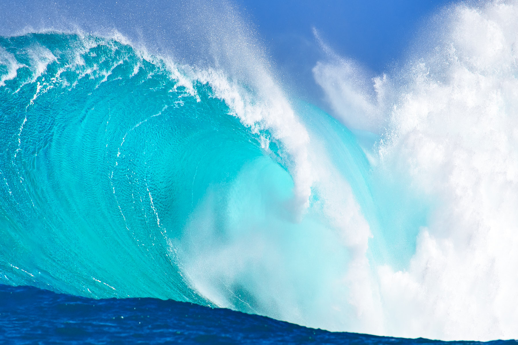 Impact Zone incredible colors of the biggest wave in Hawaii Jaws on the north shore of the island of Maui. Hawaii Fine Art by Andrew Shoemaker