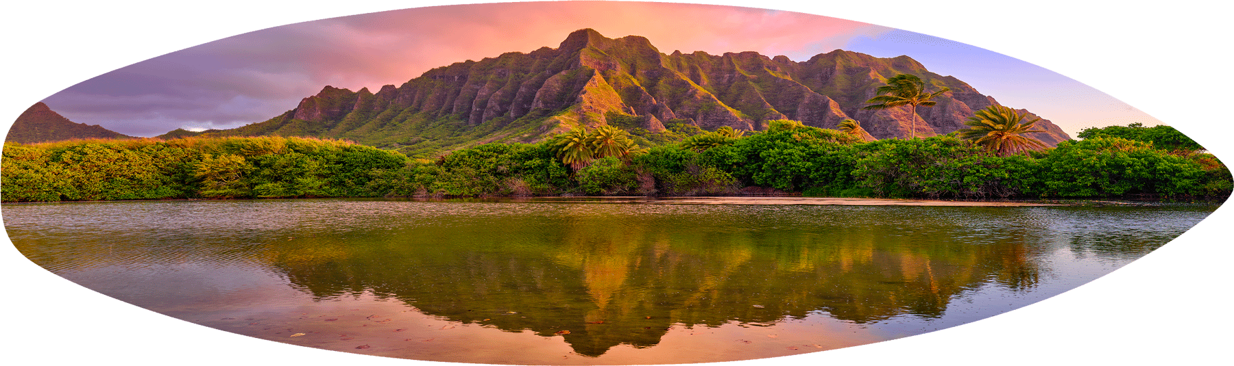 an award winning photograph of the koolau mauntains on the hawaiian island of Oahu at sunrise.  Oahu landscape photography by Andrew Shoemaker