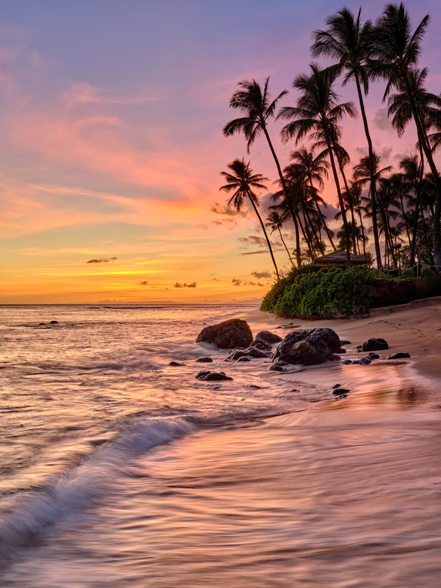 It just doesn't get much better than a beautiful relaxing sunset at Kaanapali Beach on Maui.  I took about 5-6 good waves at...